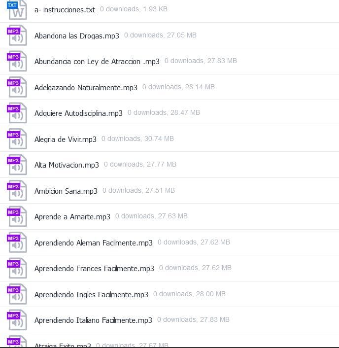 Audios subliminales