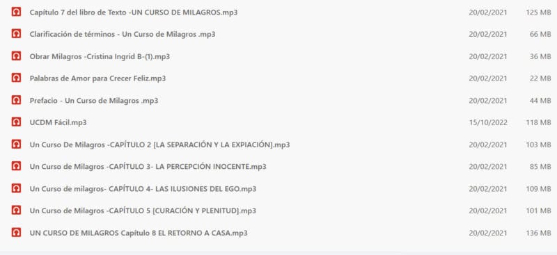 Audios de un Curso de Milagros